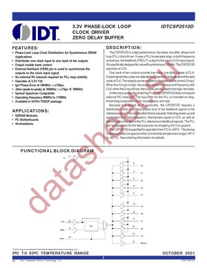 IDTCSP2510DPGI datasheet  